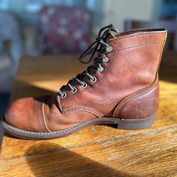 Men’s Red Wing Iron Ranger Leather Boots, Size 7.5D - Picture 4 of 10